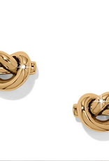 Brighton Brighton Gold Interlok Single Knot Mini Earrings
