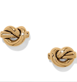 Brighton Brighton Gold Interlok Single Knot Mini Earrings