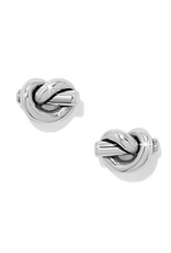 Brighton Brighton Silver Interlok Single Knot Mini Earrings
