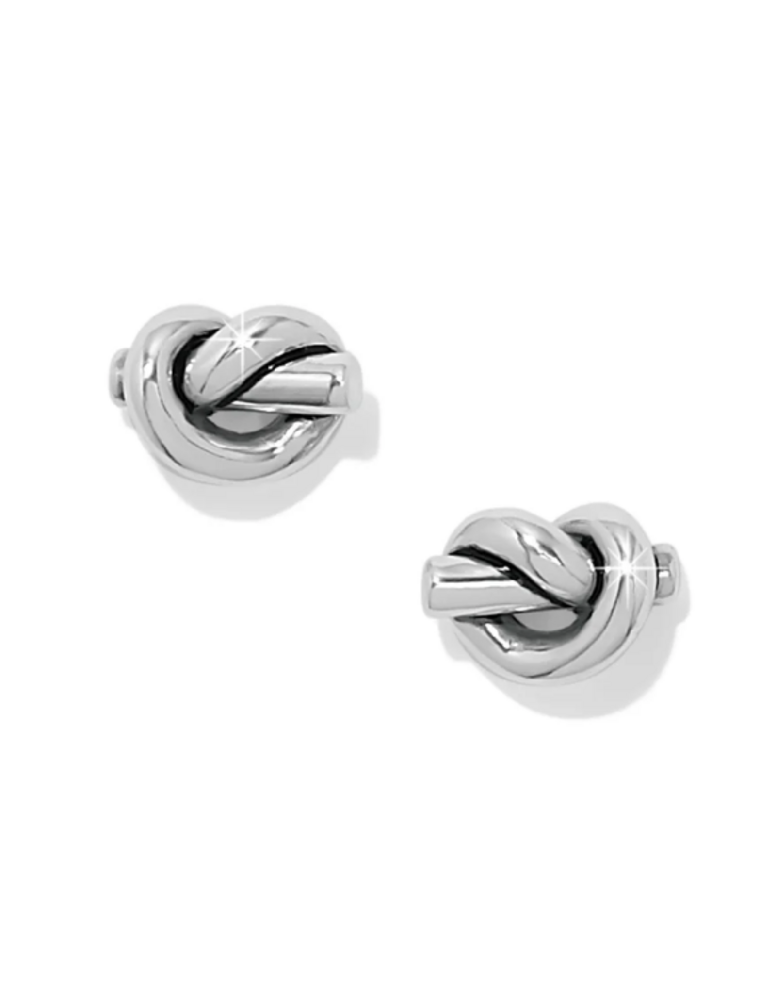Brighton Brighton Silver Interlok Single Knot Mini Earrings