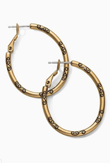 Brighton Brighton Gold Oval Hoop Charm Earrings