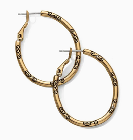 Brighton Brighton Gold Oval Hoop Charm Earrings