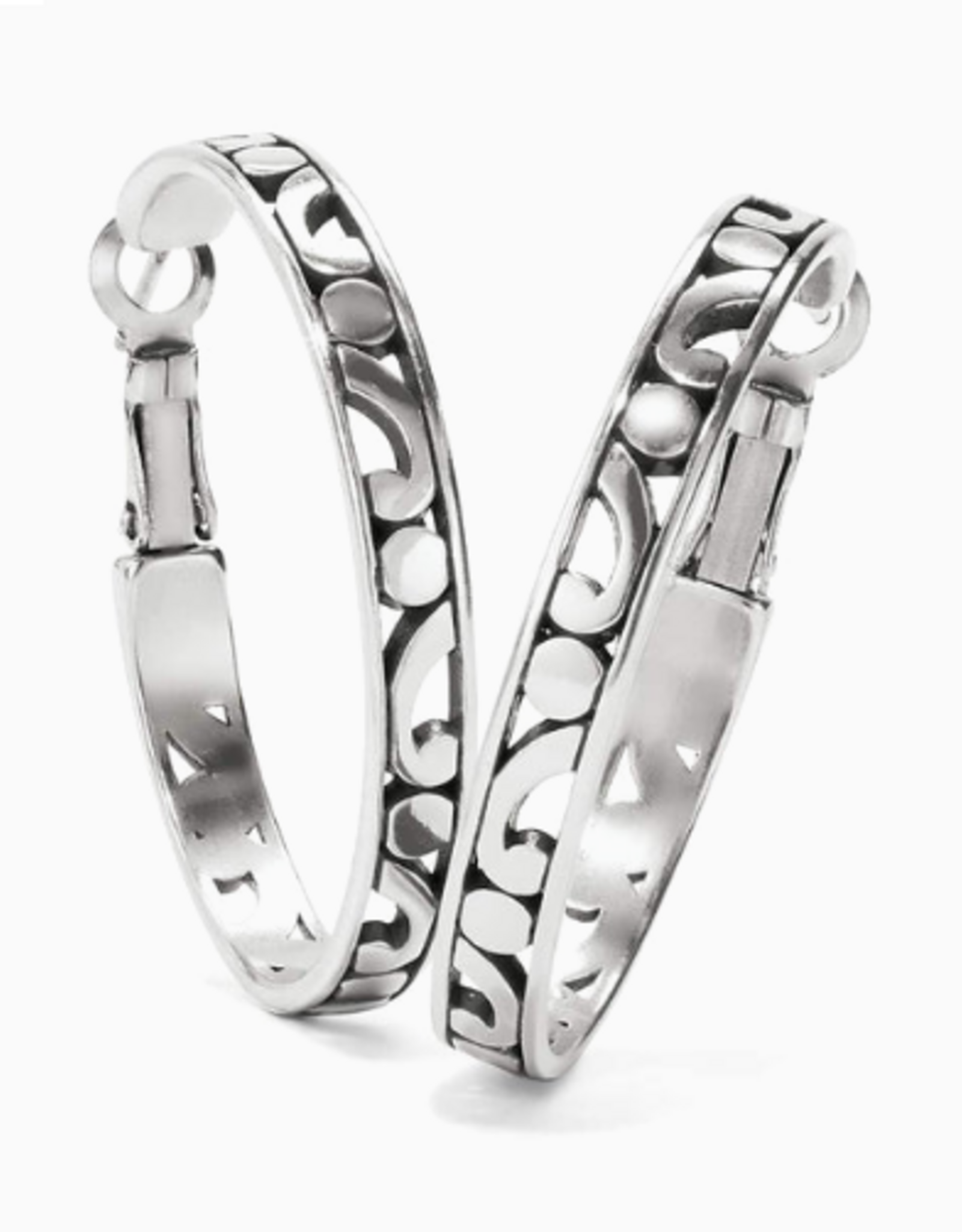 Brighton Brighton Silver Contempo Medium Hoop Earrings