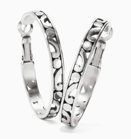 Brighton Brighton Silver Contempo Medium Hoop Earrings