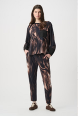 Joseph Ribkoff Joseph Ribkoff Black/Multi Abstract Flame Print L/S w/Parachute Detail