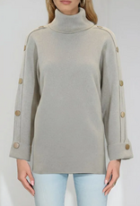 Metric Knits Metric Knits Oatmeal  Turtle Neck Oversized L/S Top