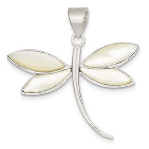 SS MOP Dragonfly Pendant