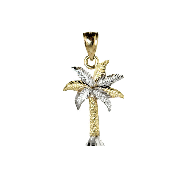 14K Yellow & White Gold Large D/C Palmetto