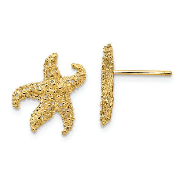 14KY Starfish Post Earrings