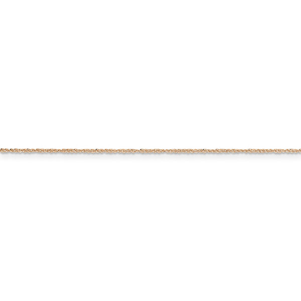 14K Rose Gold .7mm Rope Chain - 16 - Gold Creations