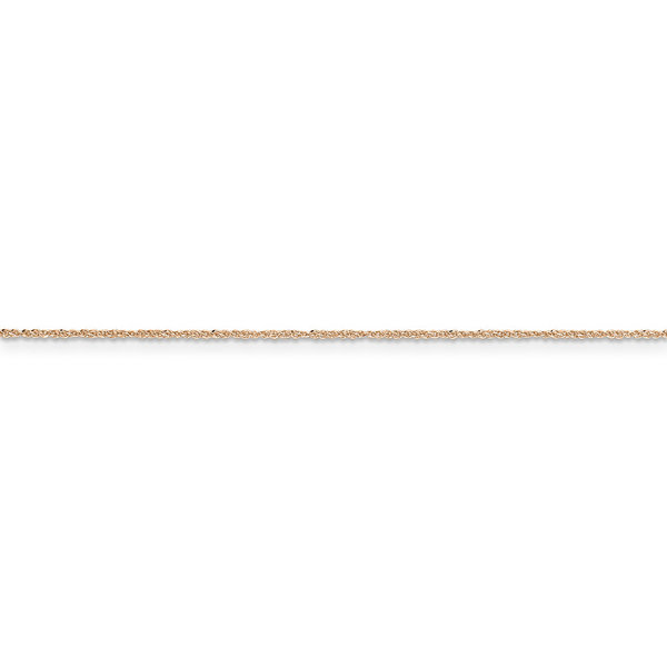 14K Rose Gold .7mm Rope Chain - 16"