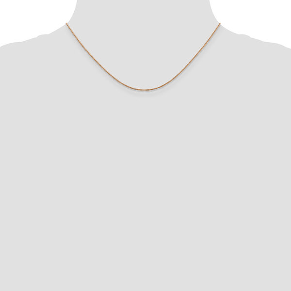 14K Rose Gold .7mm Rope Chain - 16"