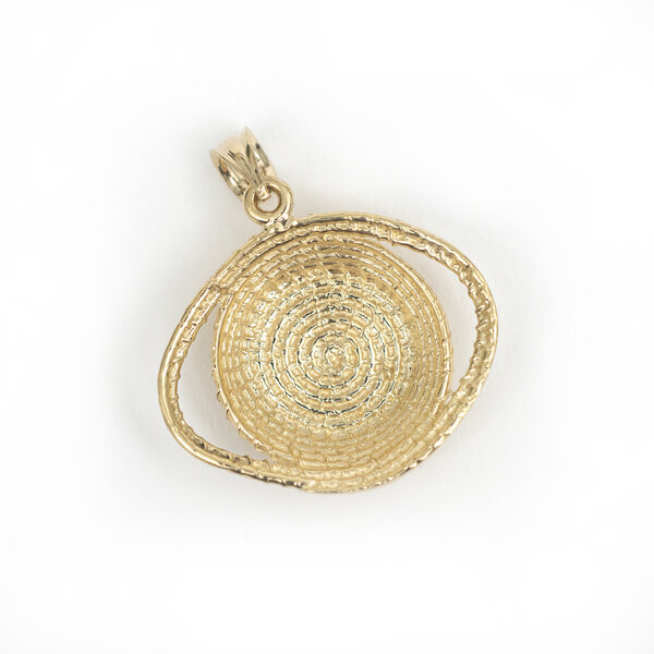 14K Yellow Gold Fanner Basket Charm