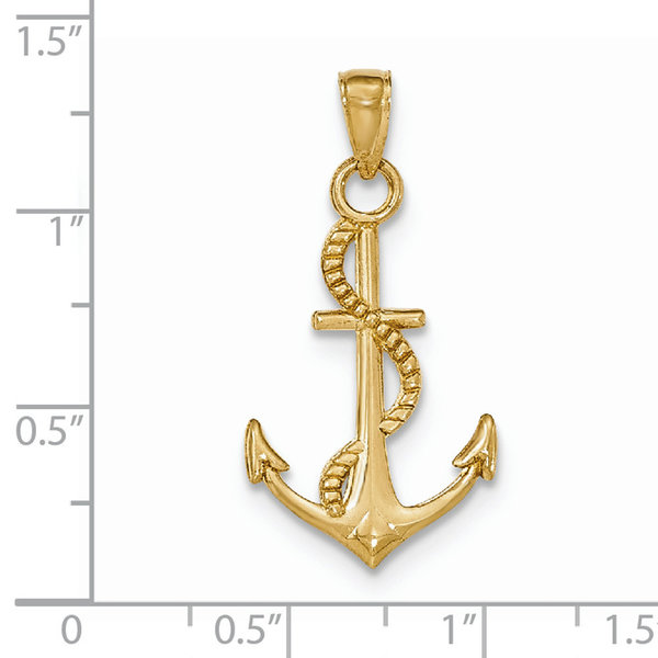14KY Polished Anchor w/ Rope