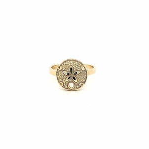 14K Yellow Gold Sand Dollar Ring Size 7