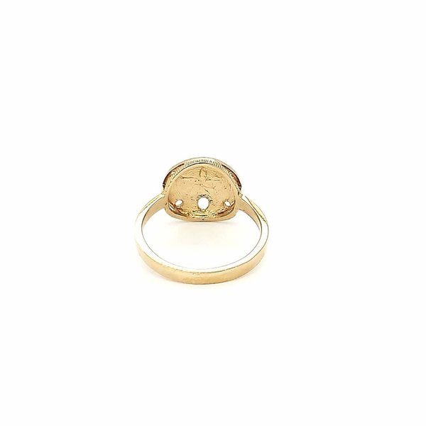 14K Yellow Gold Sand Dollar Ring Size 7