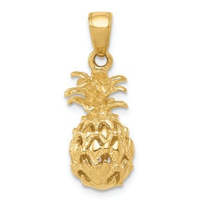14K Yellow Gold Pineapple Charm