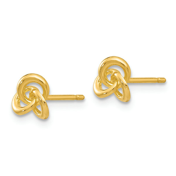 14KY 5mm Knot Post Earring
