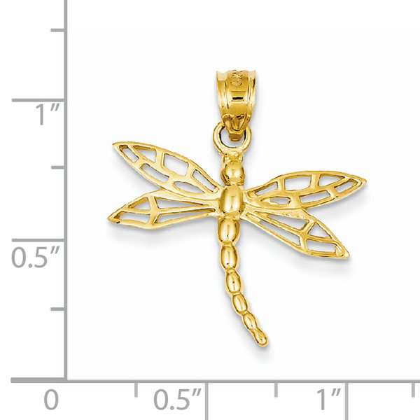 14K Dragonfly Charm