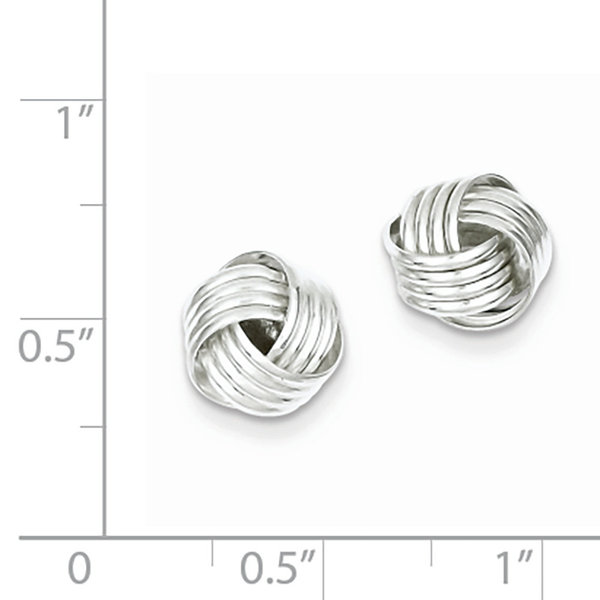 Sterling Silver 9mm Polished Love Knot Earrings