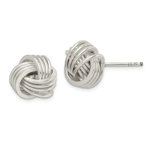 Sterling Silver Large Love Knot Earring