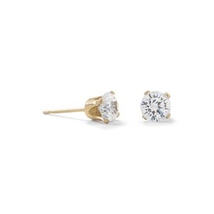 Gold Filled 5mm CZ Stud Earrings