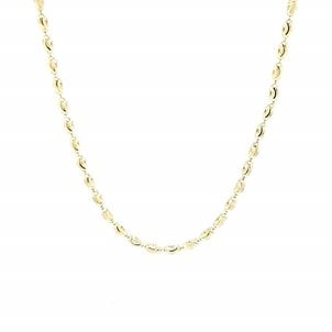 14KY D/C Rice Bead Necklace