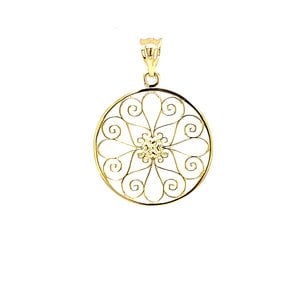 14K Yellow Gold 5 King Gate Pendant