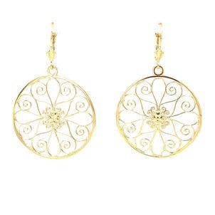 14K Yellow Gold 5 King Gate Earrings