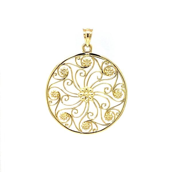 14K Yellow Gold Market Gate Pendant