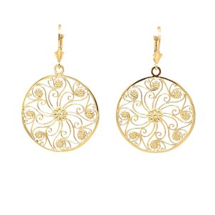 14K Yellow Gold Market Gate Earrings