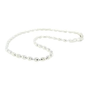 SS Charleston Rice Bead Anklet - Medium 3mm