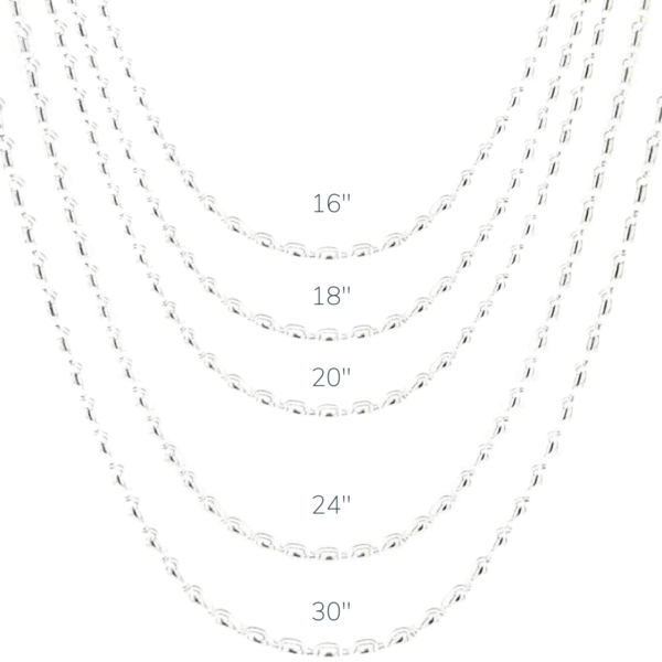 Sterling Silver Tiny Charleston Rice Bead Necklace
