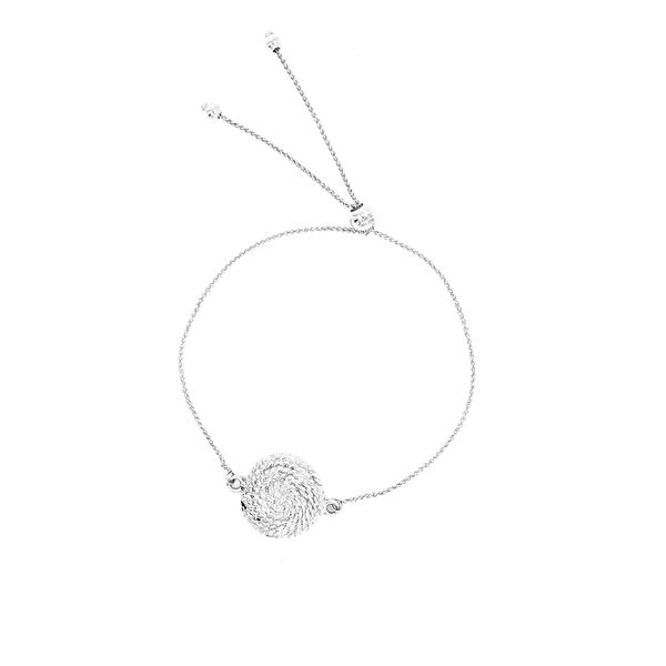 Sterling Silver Diamond Cut Sweetgrass Lariat Bracelet