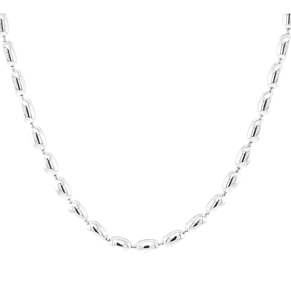 Sterling Silver Jumbo Charleston Rice Bead Necklace