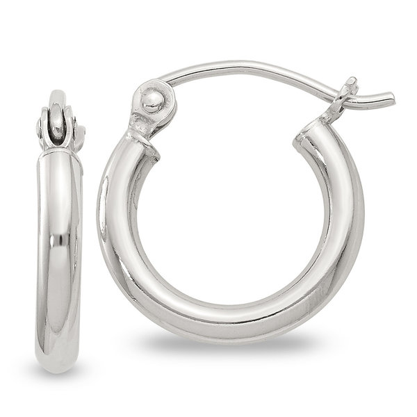 Sterling Silver 2mm Polished Hoops