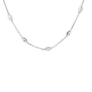 SS D/C Station Rice Bead Necklace