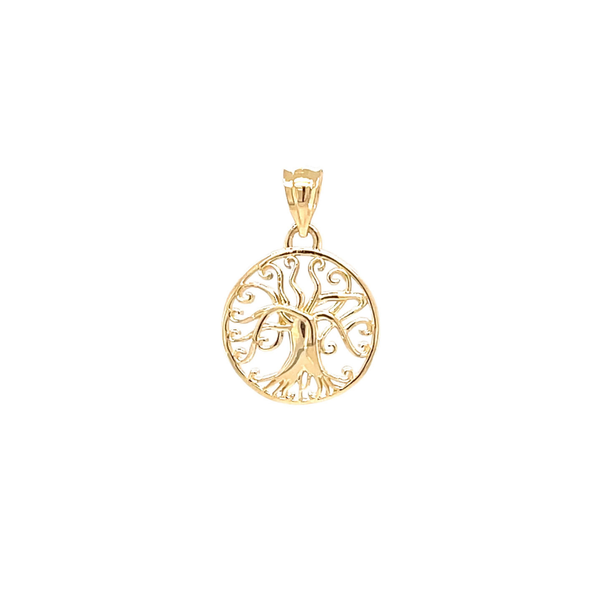 14K Yellow Gold GC Angel Oak Pendant