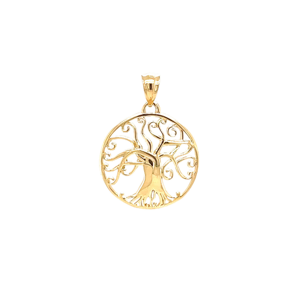 14K Yellow Gold GC Angel Oak Pendant