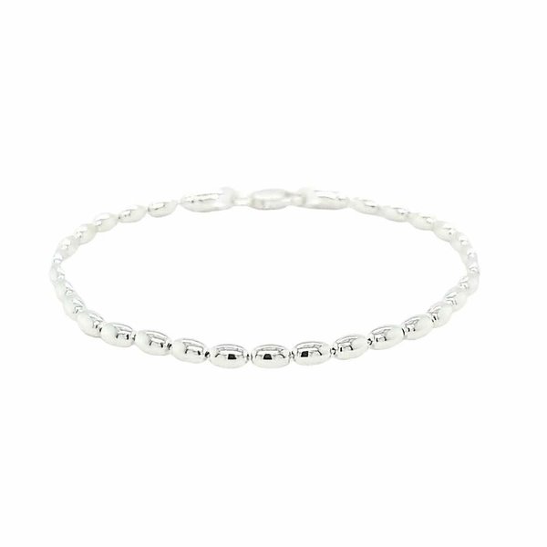 Sterling Silver Medium Charleston Rice Bead Bracelet