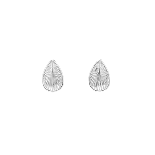 SS GC Palmetto Leaf Post Earring