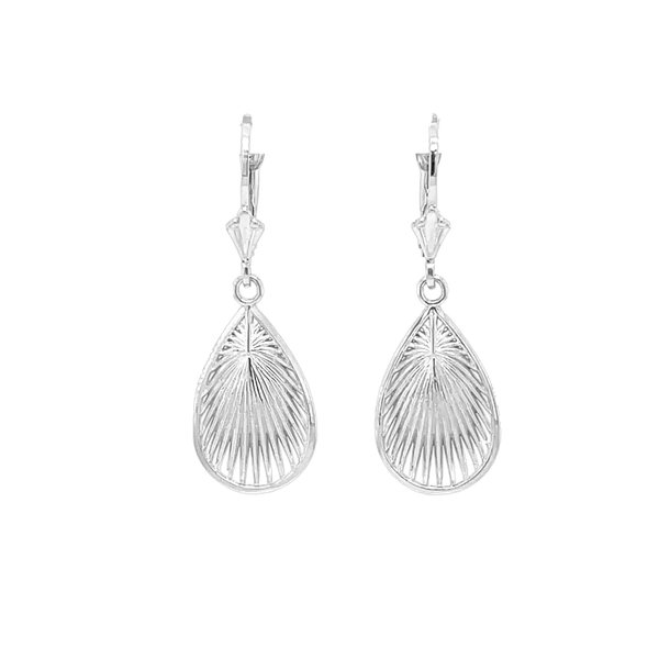 Sterling Silver GC Palmetto Leaf Dangle Earring