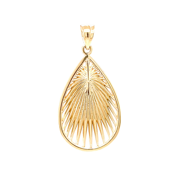 14KY GC Palmetto Leaf Pendant - Gold Creations