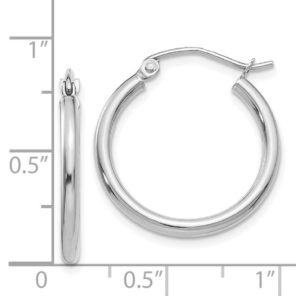 14KW 2mm Polished Hoops