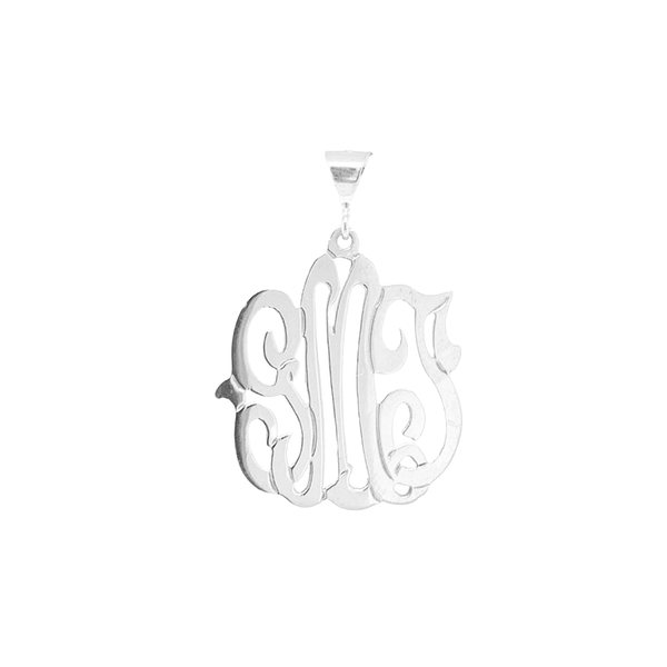 Monogram Necklace - Gold & Silver Monogram Pendant