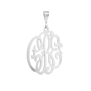 SS Cut Out Monogram Script Pendant