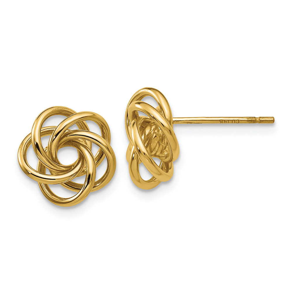 Buy Yellow Gold Knot Diamond Earrings | Fine Jewelry Raleigh