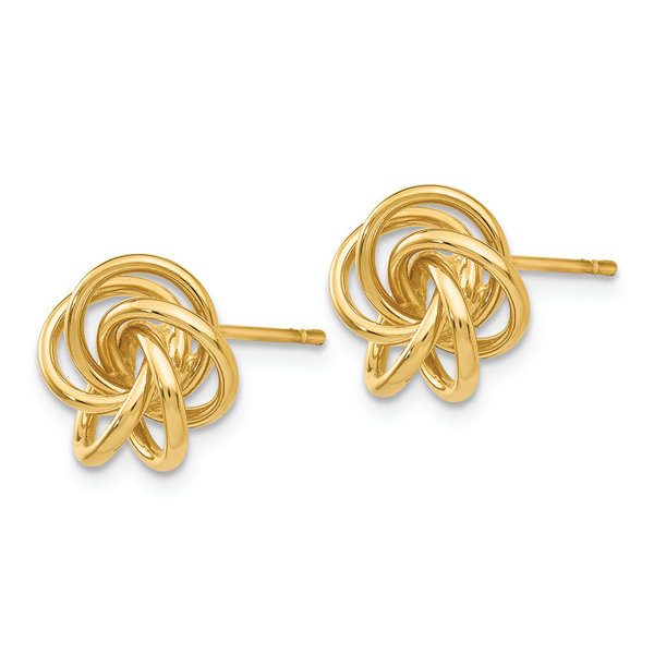 14KY Love Knot Post Earrings