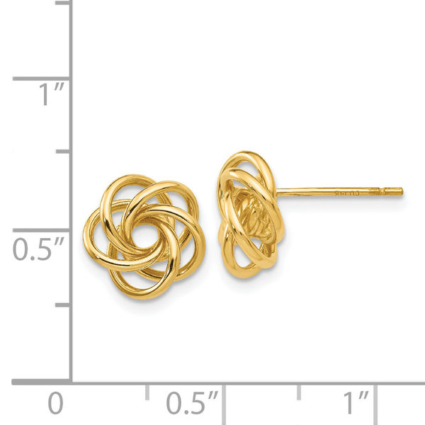 Gold Creations 14KY Love Knot Post Earrings