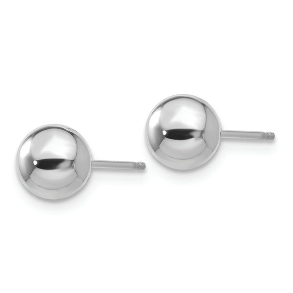 14KW Polished Ball Post Earrings